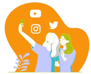 Ikona Dwóch kobiet robiących sobie selfie